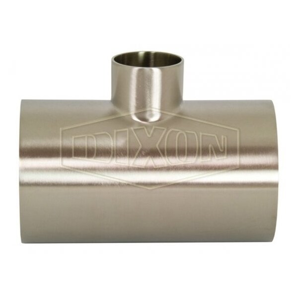 Weld Reducing Tee, 2-1/2 x 1-1/2 in, 304 SS, Domestic